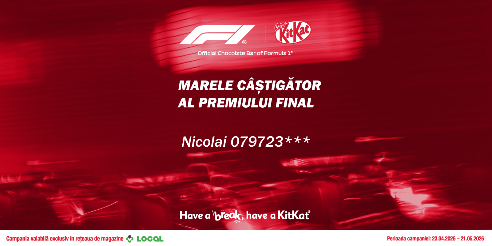 Câștigătorul Marelui Premiu: 2 bilete la Formula 1