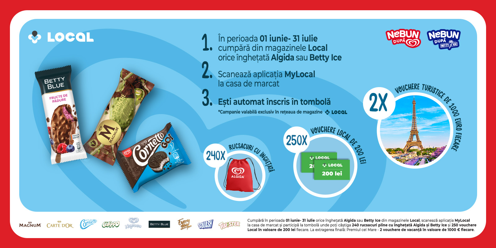 Nebun după Algida & Betty Ice? Participă la tombola verii! 