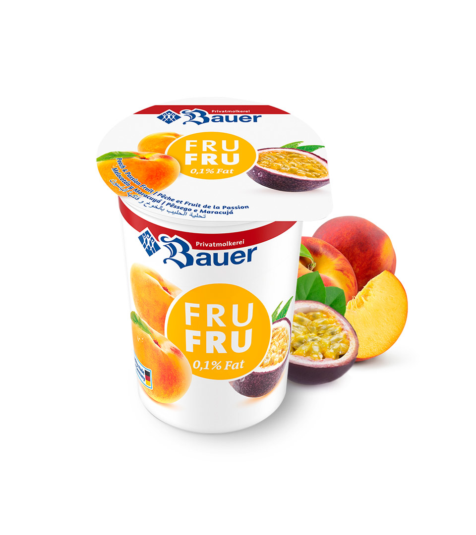 Iaurt piersic/fructul pasiunii 0.1% 500g