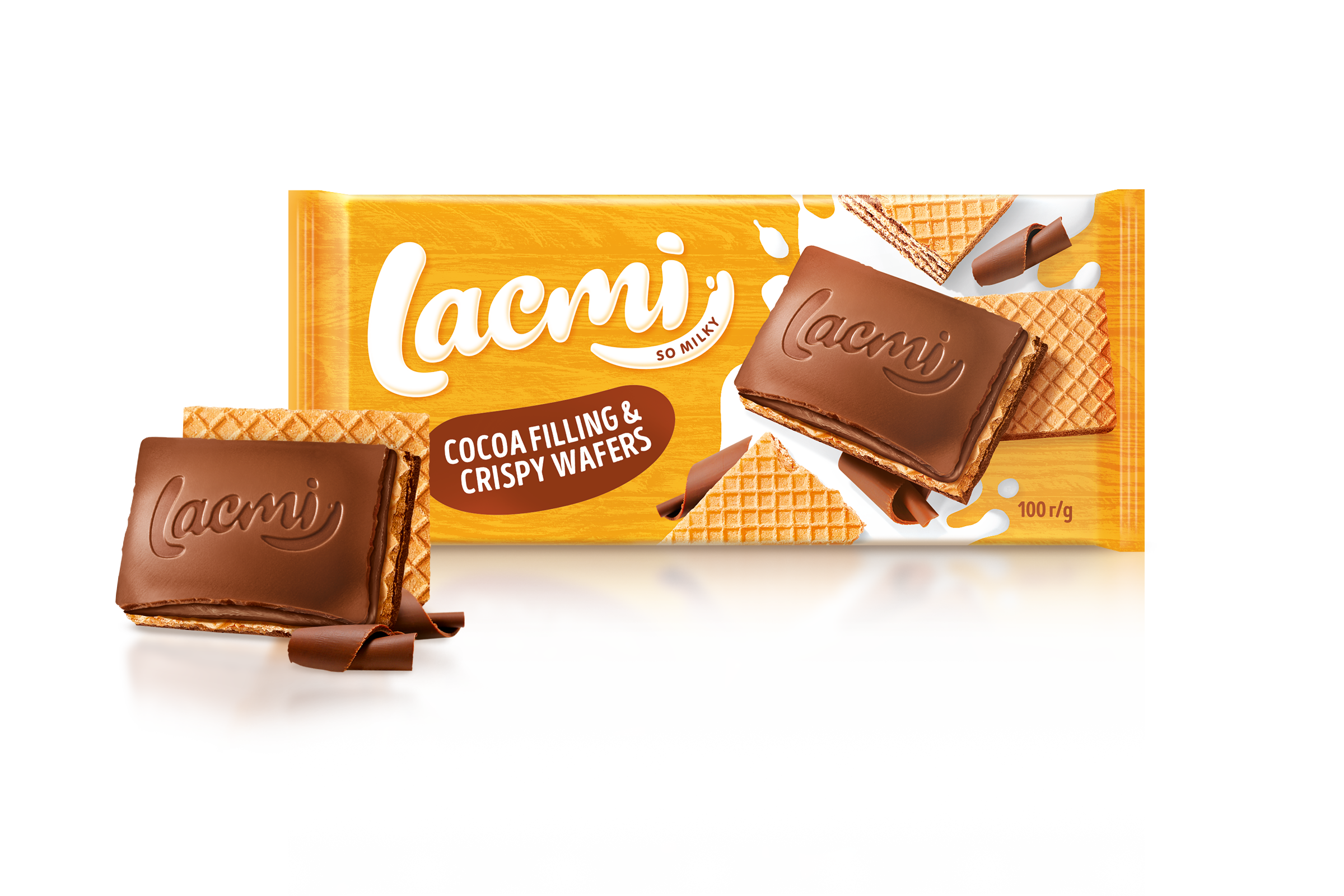 Ciocolata Lacmi lapte umplutura/ciocolata/vafe 90g