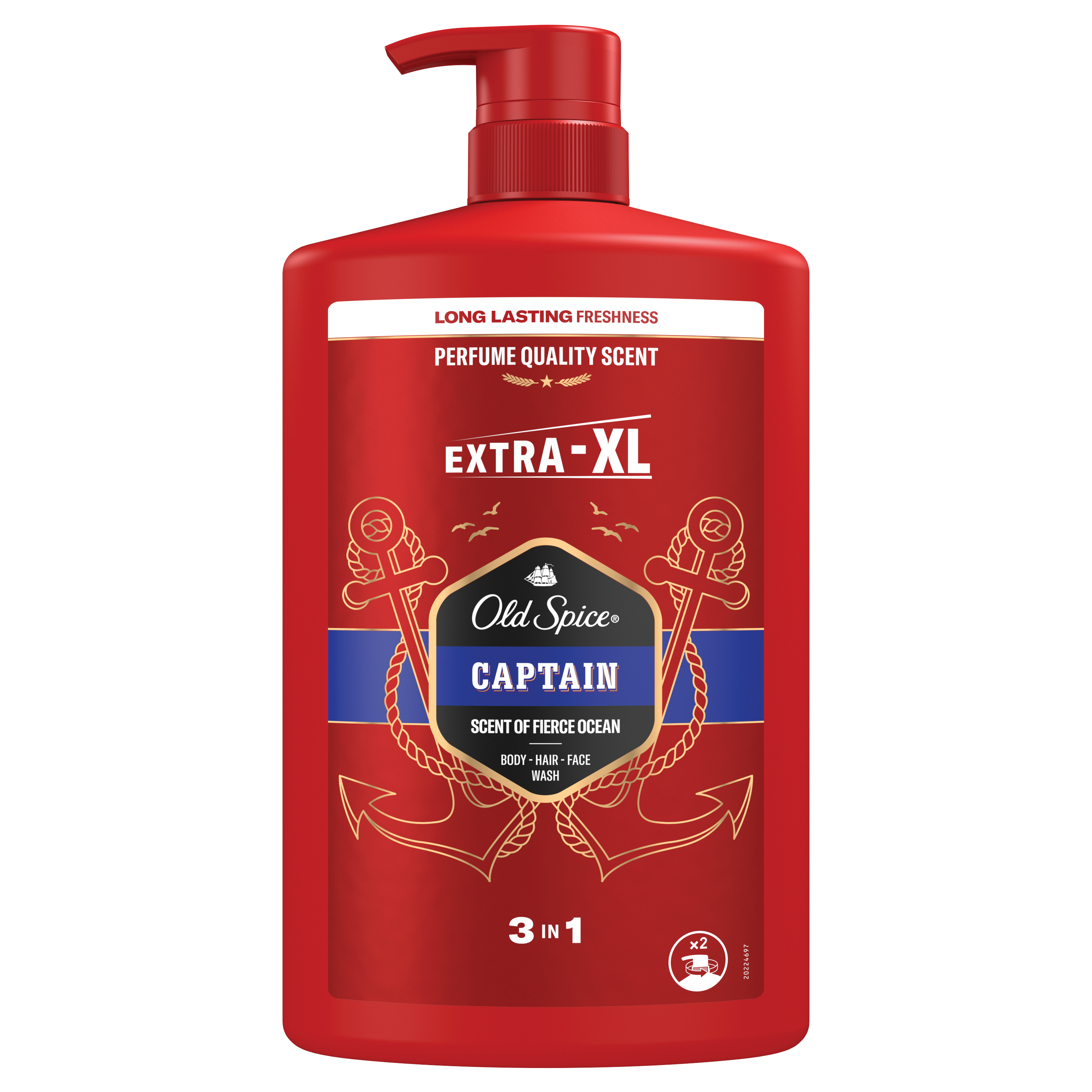 Гель для душа и шампунь Old Spice для мужчин 1000мл Captain