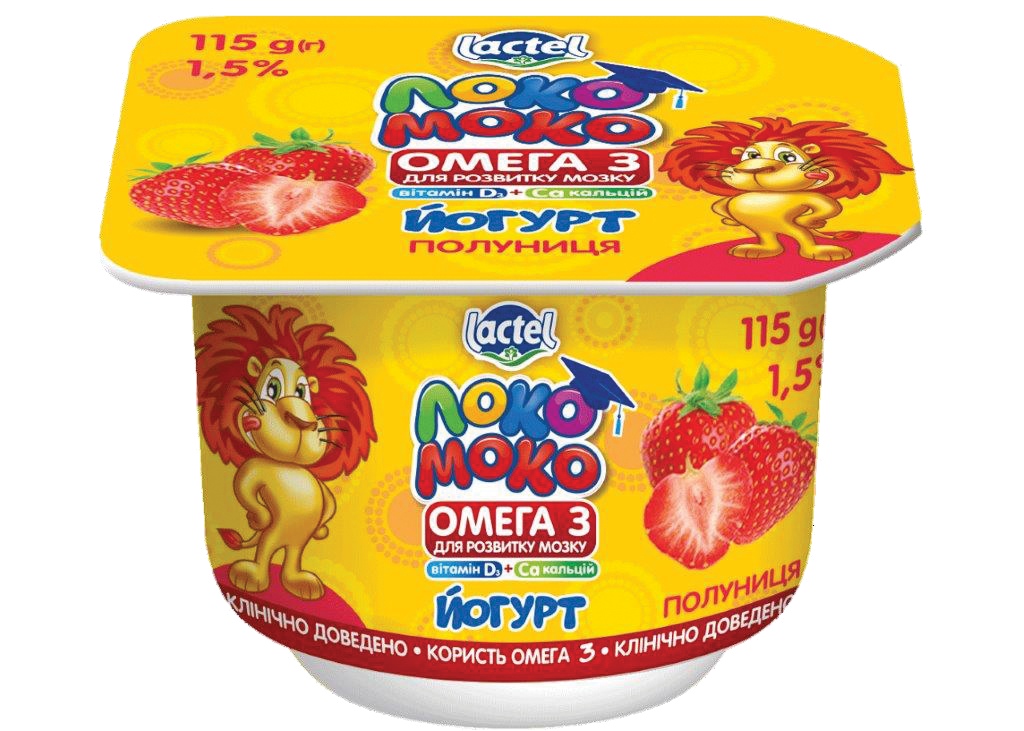Iaurt capsuna 1.5% 115g Loko Moko
