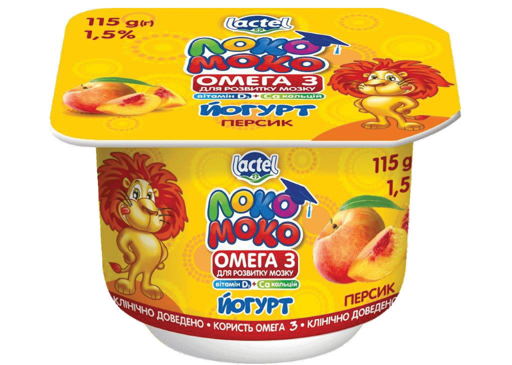 Iaurt piersic 1.5% 115g Loko Moko