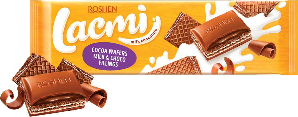 Шоколад Roshen Lacmi мол/шоколад/ваф/какао 235г