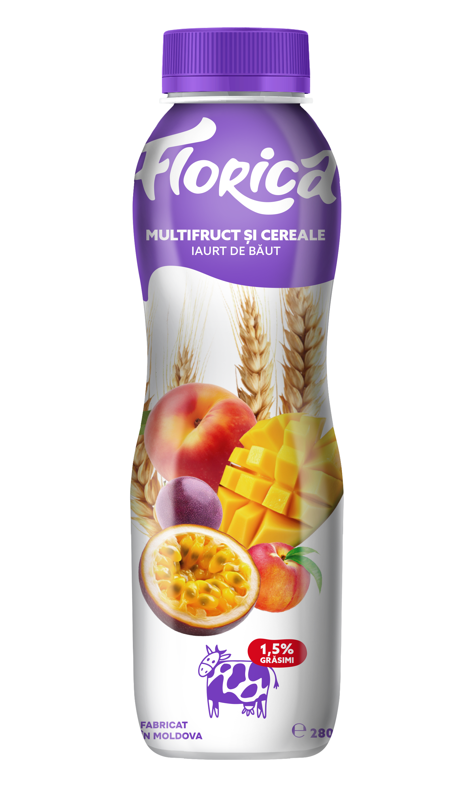 Iaurt de baut multifr/cereale 280ml Florica