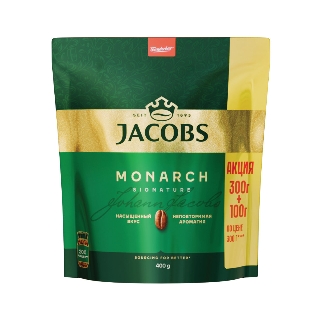 Cafea Jacobs Monarch sol.300g+100g