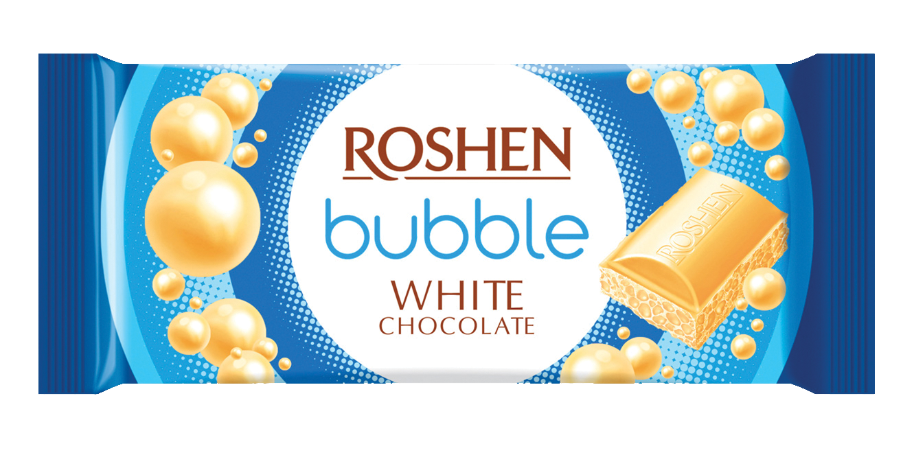 Ciocolata Roshen alba aerata 80g