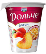 Iaurt cu piersic/maracuia 3.2% 280g Dolce
