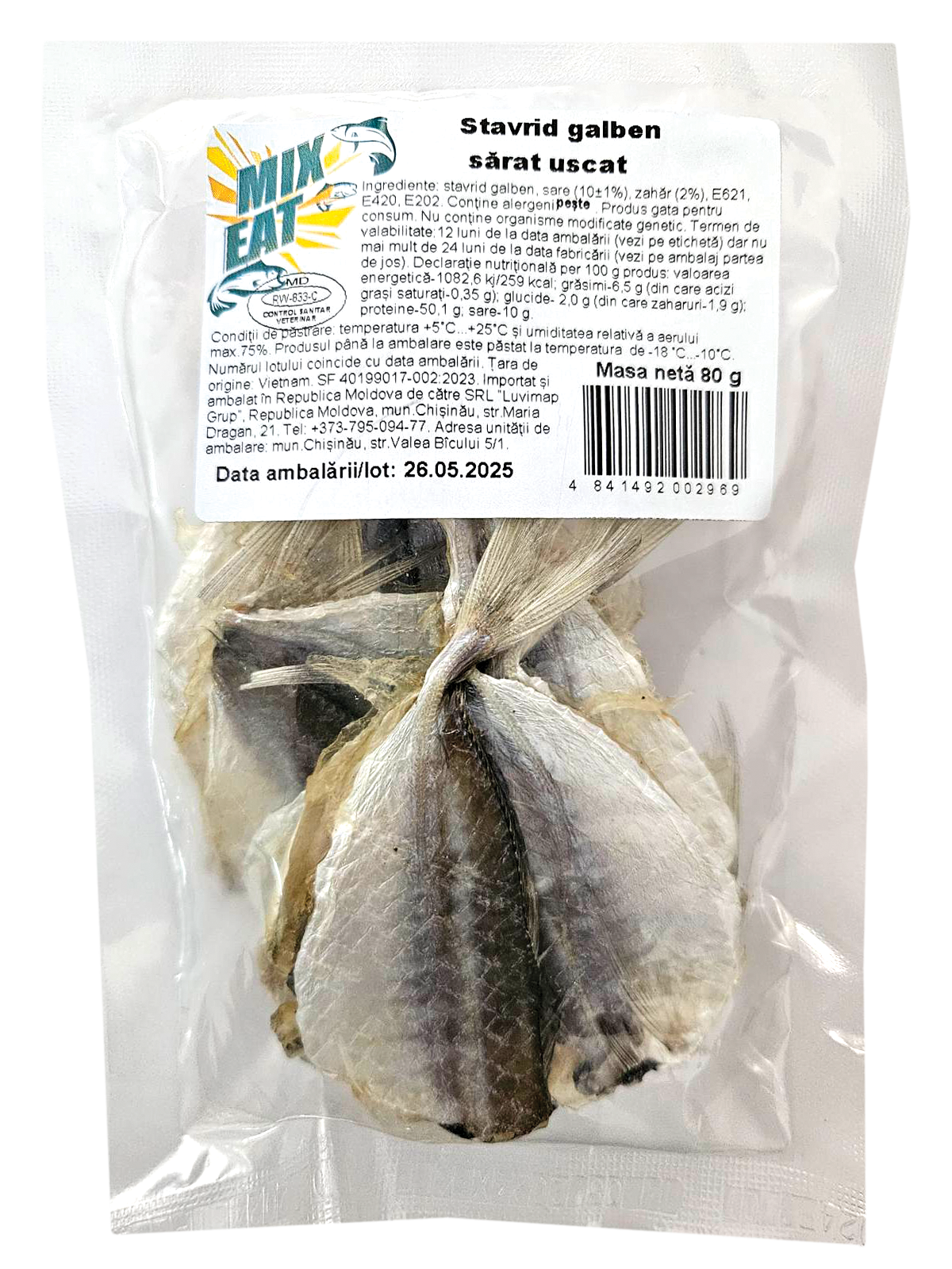 Stavrid Galben sarat uscat 80g Mix Eat