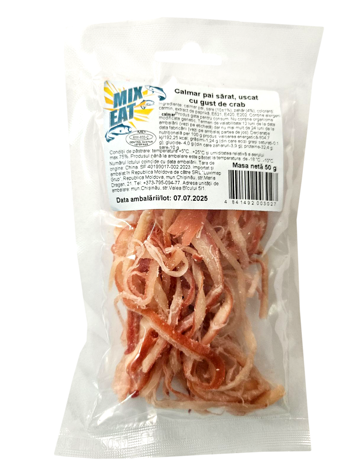 Calmar sarat uscat gust de Crab 50g Mix Eat