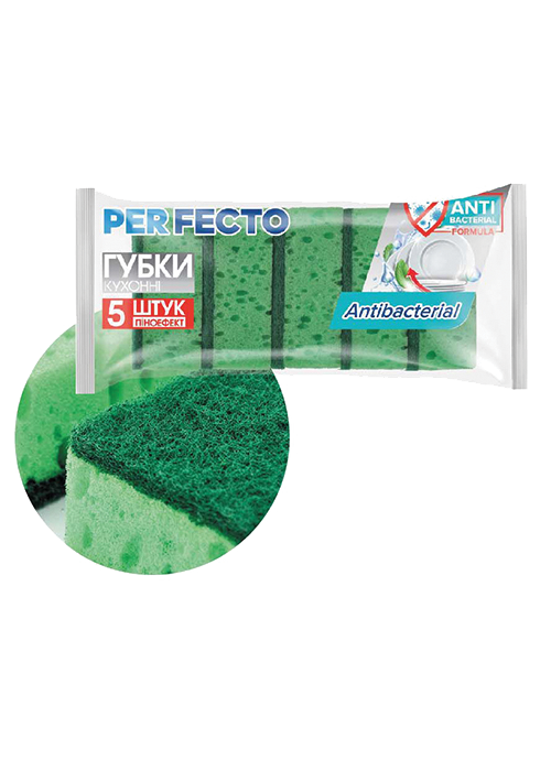 Burete p-u bucatarie Perfecto Antibacterial 5buc
