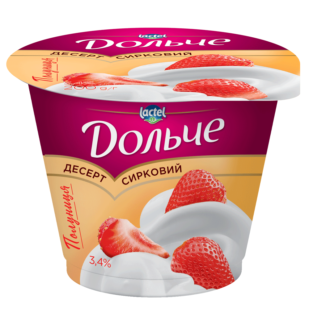 Desert de branza capsuna 3.4% 200g Dolce